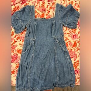 Madewell Denim Puff Sleeve Dress